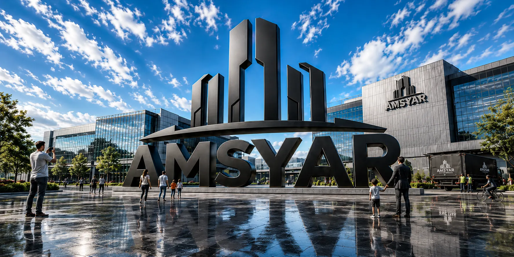 Amsyar Enterprise landmark signage outside its Sarawak headquarters